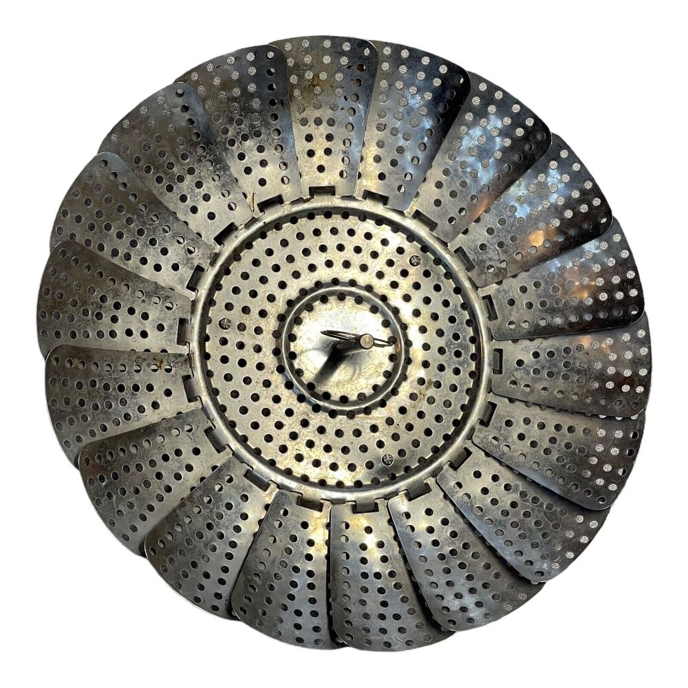 Vintage Foldable Stainless Steel Cooking Food Strainer Steamer Basket - Picture 6 of 6